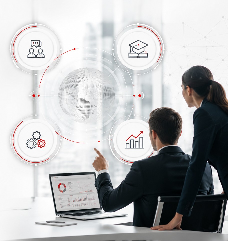 Equipo de Focus Systems 4.0 analizando indicadores de gestión